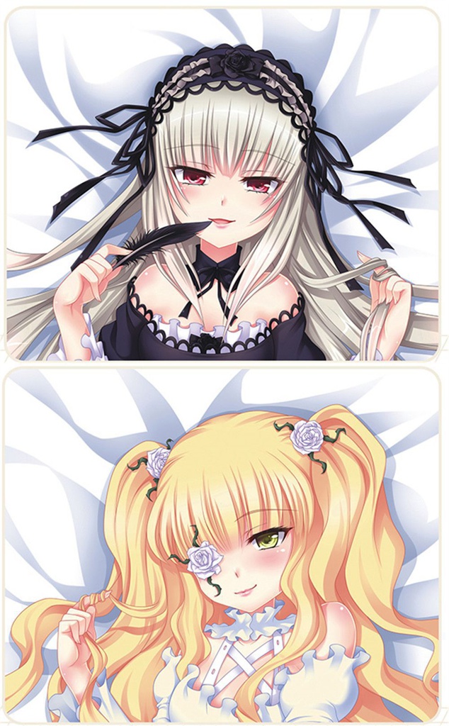 ローゼンメイデン 水銀燈/雪華綺晶 抱き枕カバー 1/2サイズ 麦芽堂 sbz4887