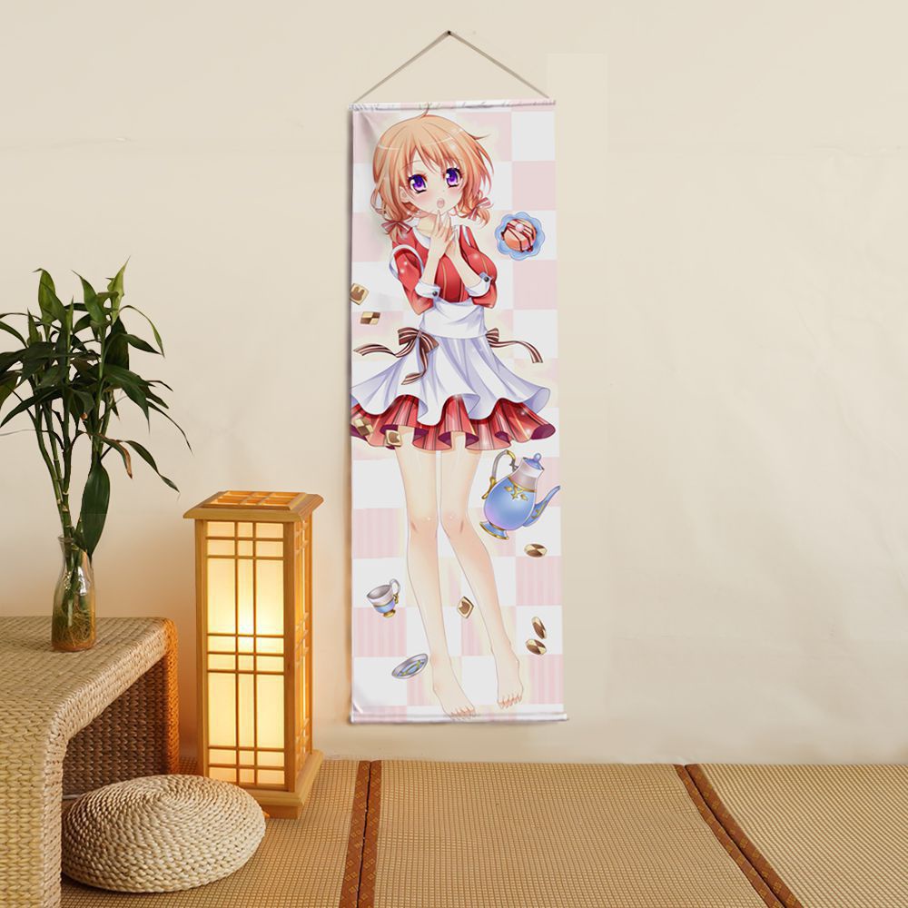 ご注文はうさぎですか? 保登 心愛 掛け軸/タペストリー 二次元 萌え 同人 アニメ抱き枕周辺グッズ ごちうさ Rabbit House ココア 保登心愛 ホットココア 麦芽堂 gbz11791-2