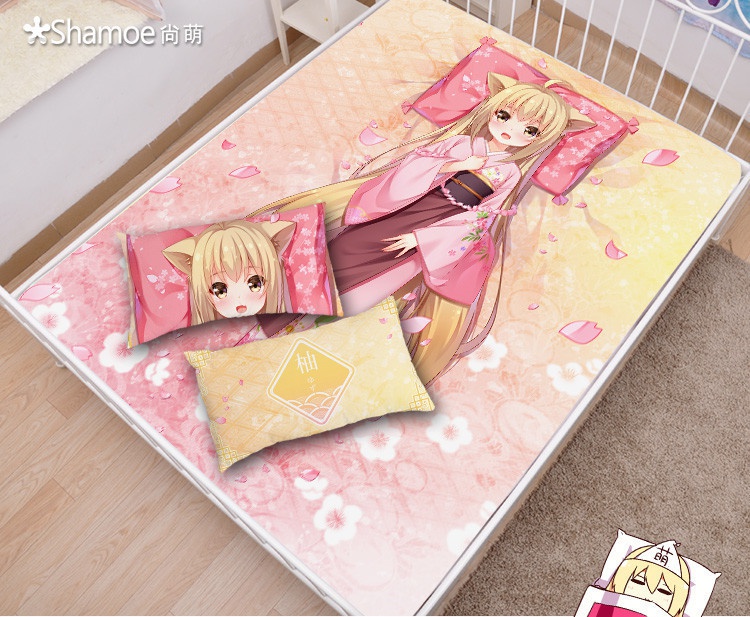 このはな綺譚 柚 シーツ 布団カバー ブランケット 毛布 枕セット 尚萌=幽幽雪猫/Grandia氷 ccz00735-1