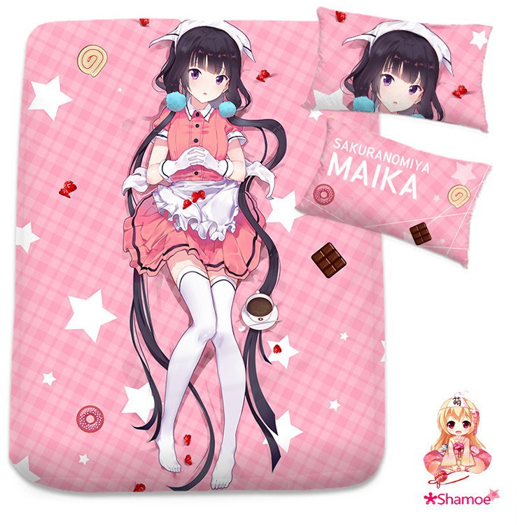 ブレンド・S 桜ノ宮苺香 シーツ 布団カバー ブランケット 毛布 枕セット 尚萌=TLGD ccz00740-1