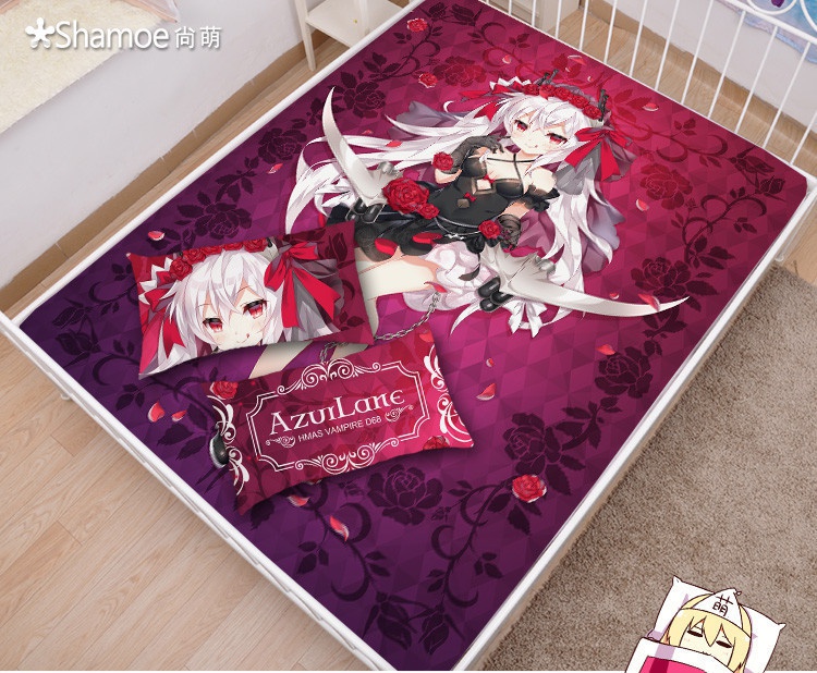 アズールレーン ヴァンパイア シーツ 布団カバー ブランケット 毛布 枕セット 尚萌=希茜 ccz00742-1