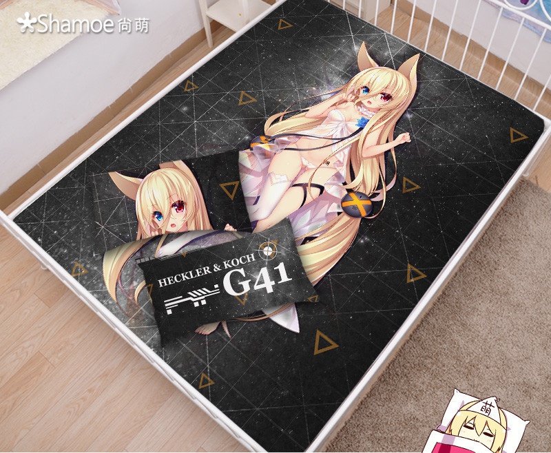 少女前線 ドールズフロントライン G41 シーツ 布団カバー ブランケット 毛布 枕セット ドルフロ 尚萌=幽幽雪猫/Grandia氷 ccz00758-1