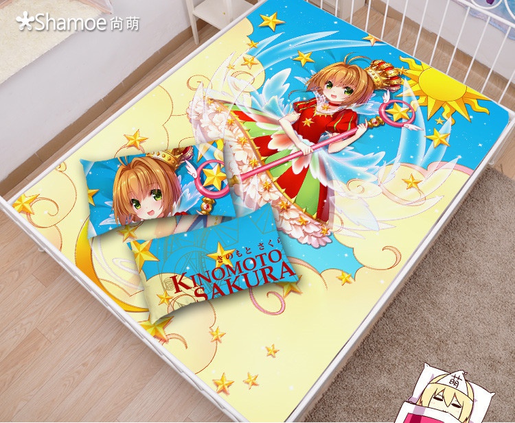 カードキャプターさくら 木之本桜 シーツ 布団カバー ブランケット 毛布 枕セット 尚萌=幽幽雪猫/Grandia氷 ccz00762-1