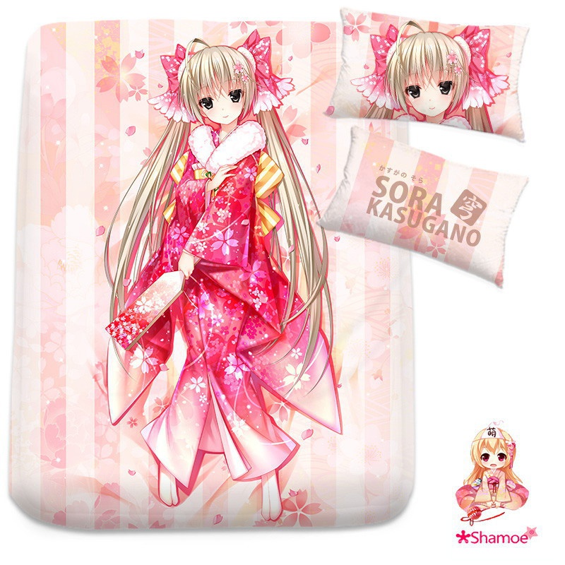 ヨスガノソラ 春日野穹 シーツ 布団カバー ブランケット 毛布 枕セット 尚萌=幽幽雪猫/Grandia氷 ccz00809-1