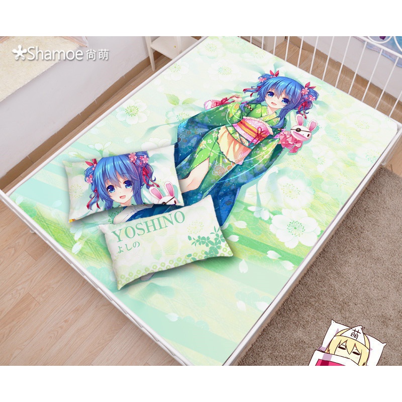 デート・ア・ライブ 四糸乃 シーツ 布団カバー ブランケット 毛布 枕セット 尚萌=幽幽雪猫/Grandia氷 ccz00815-1