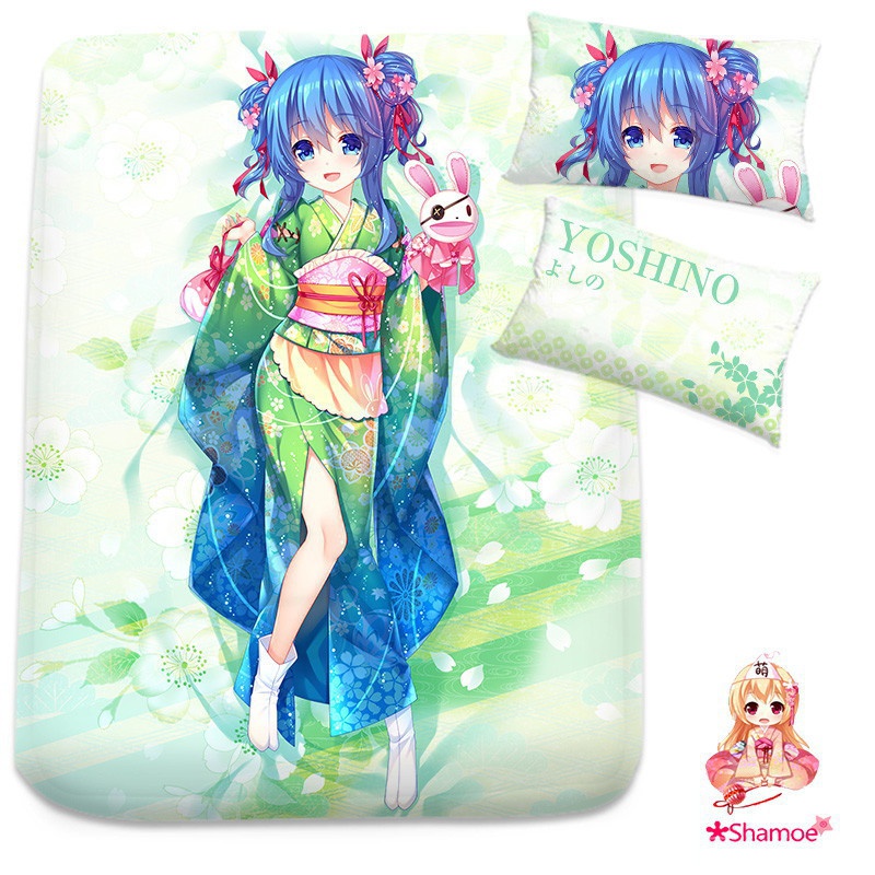 デート・ア・ライブ 四糸乃 シーツ 布団カバー ブランケット 毛布 枕セット 尚萌=幽幽雪猫/Grandia氷 ccz00815-1