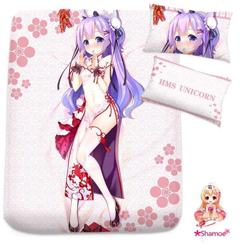 アズールレーン ユニコーン シーツ 布団カバー ブランケット 毛布 枕セット 尚萌=幽幽雪猫/Grandia氷 ccz00862-1