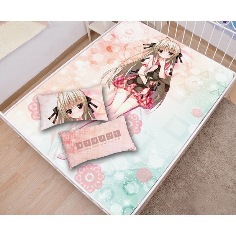 ヨスガノソラ 春日野穹 シーツ 布団カバー ブランケット 毛布 枕セット 尚萌=幽幽雪猫/Grandia氷 ccz00909-1