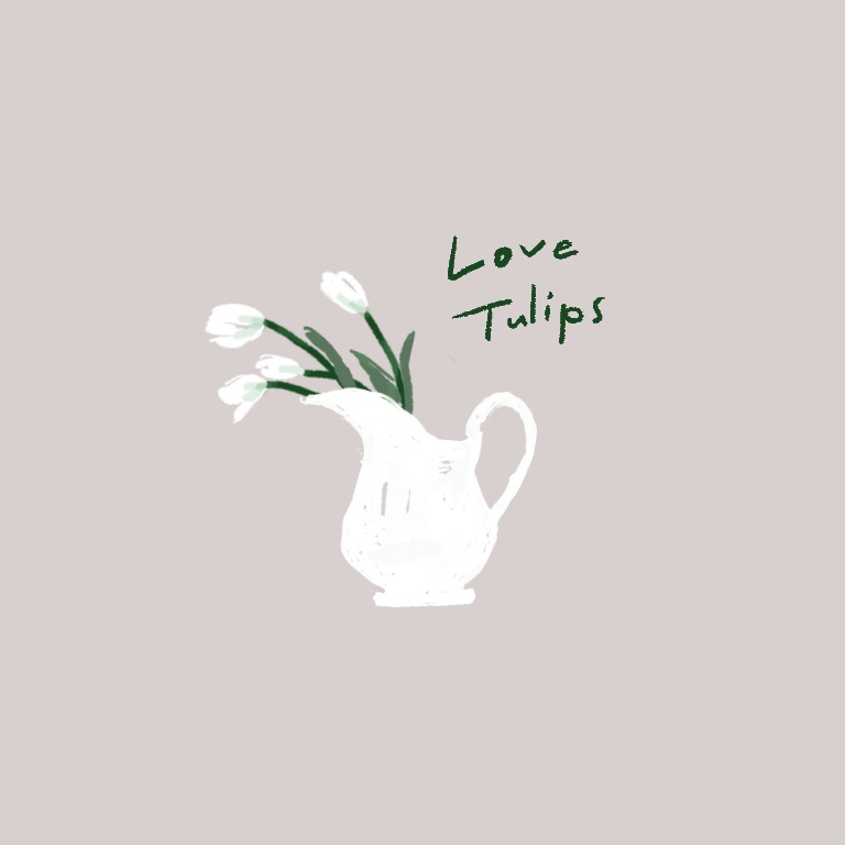 白い水差し(ステッカー)