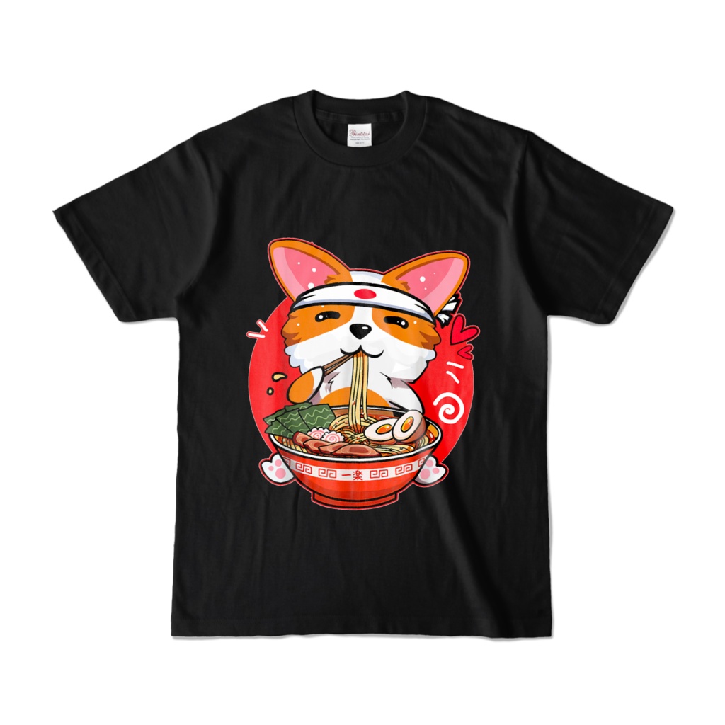 可愛いコーギーのラーメン かわいい日本の漫画アニメギフト 犬好き