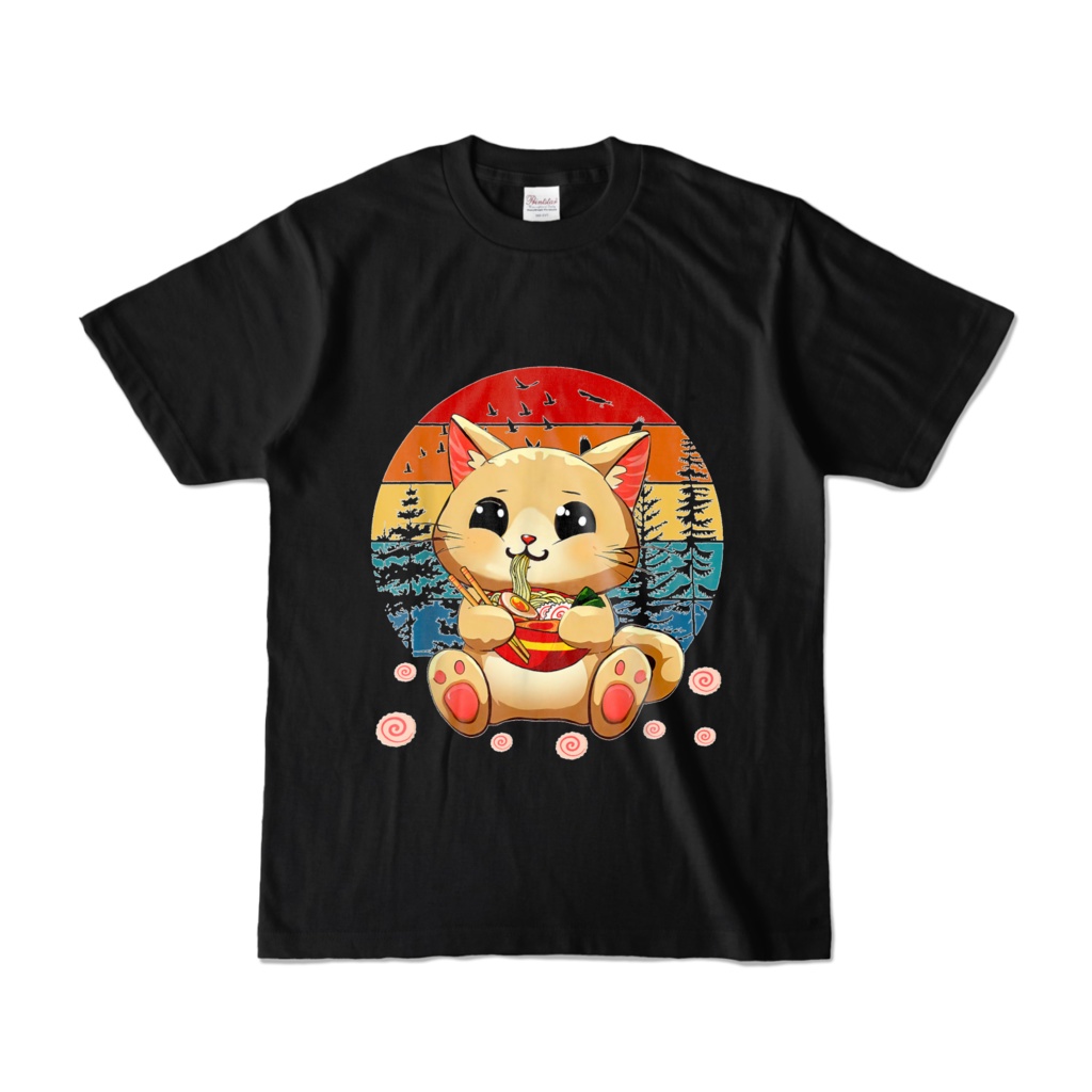 かわいいラーメン猫アニメ日本の猫麺面白い