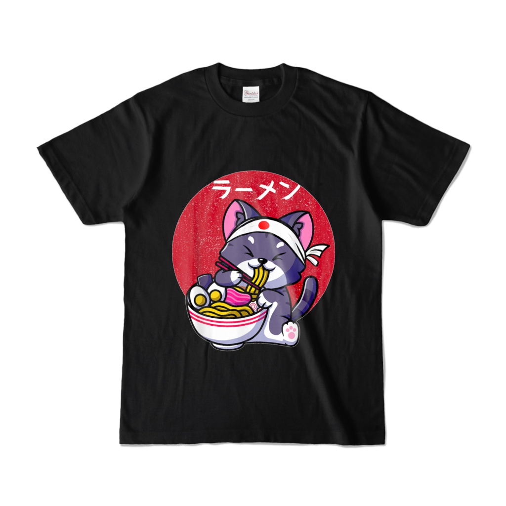 可愛いラーメン猫、日本のネコ麺、面白いヴィンテージアニメ