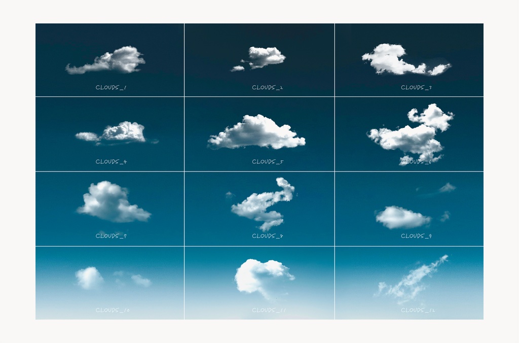Photoshopブラシ / 雲ブラシ  clouds brushes