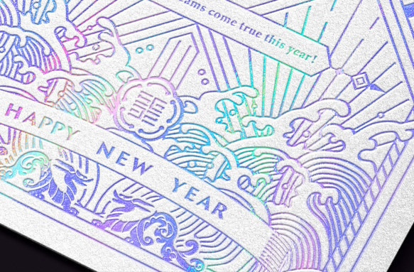 【ホログラム年賀状】2024年【箔押し】ご観賞用再入荷