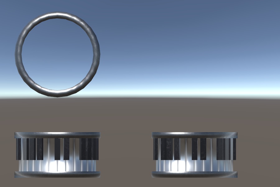 VRChat想定 ピアノリング