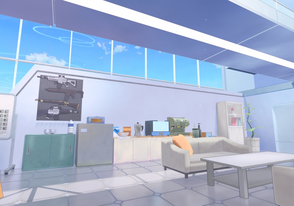 【ブルアカ】シャーレオフィス 3Dモデル(正式版)/ 夏莱办公室 3D模型