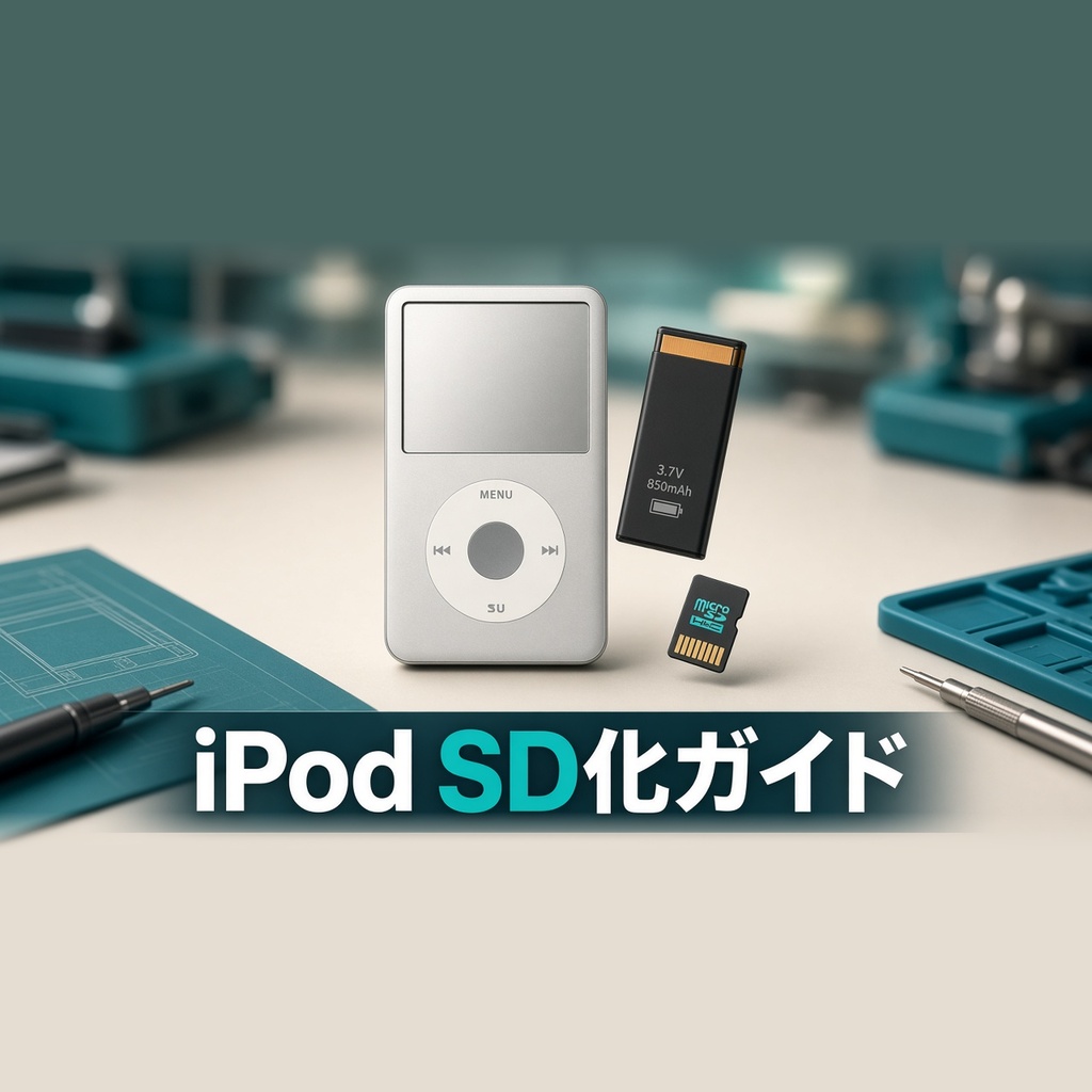 iPod classic バッテリー交換・SD化を自分でやる手順ガイド|第5〜7世代・失敗しやすい所【PDF38頁】