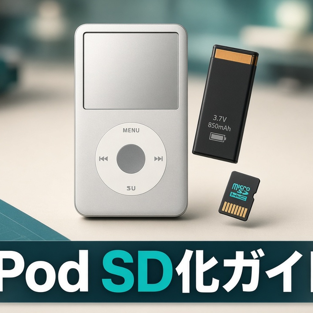 iPod classic バッテリー交換・SD化を自分でやる手順ガイド|第5〜7世代・失敗しやすい所【PDF38頁】