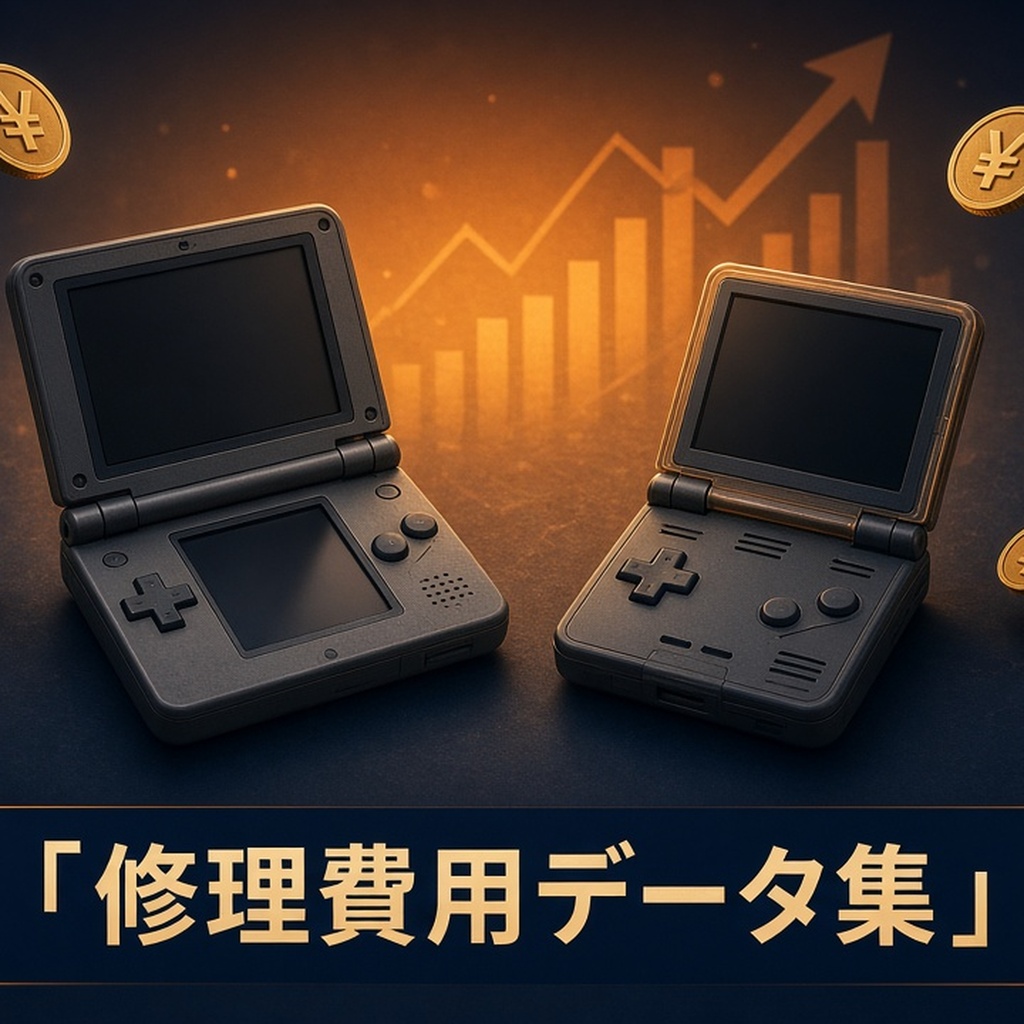DS Lite・GBA SP・ゲームボーイカラー 修理の値段データ集｜自分で直すか依頼するかの判断表【PDF24頁】