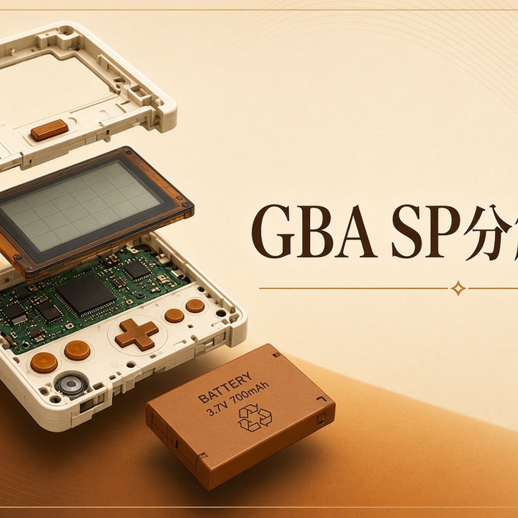 GBA SP バッテリー交換・液晶交換を自分でやる前に読むガイド｜分解の流れと注意点【PDF23頁】