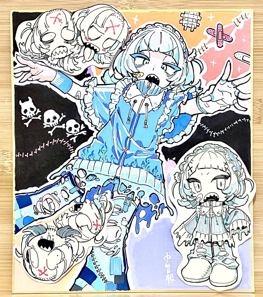 カラー色紙(中) ゾンビちゃん