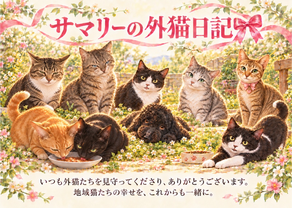 サマリーの外猫日記 2027年壁掛けカレンダー（チャリティ）