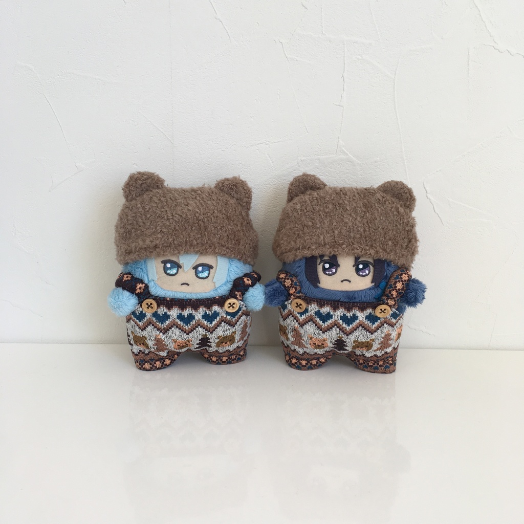 モンぬい くま帽子つきサロペットセット