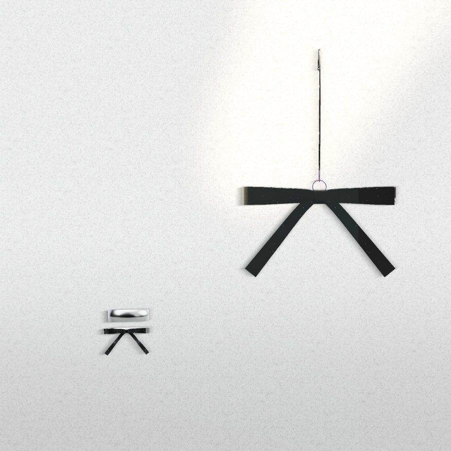 【VRC想定】つよびリボン ピアス/ピンキーリング2点セット