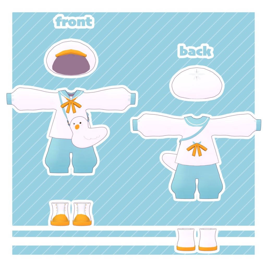 【MA対応】うみどりセーラー【5アバター対応】