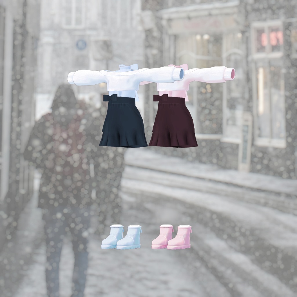 Snowy Ribbon【7アバター対応】