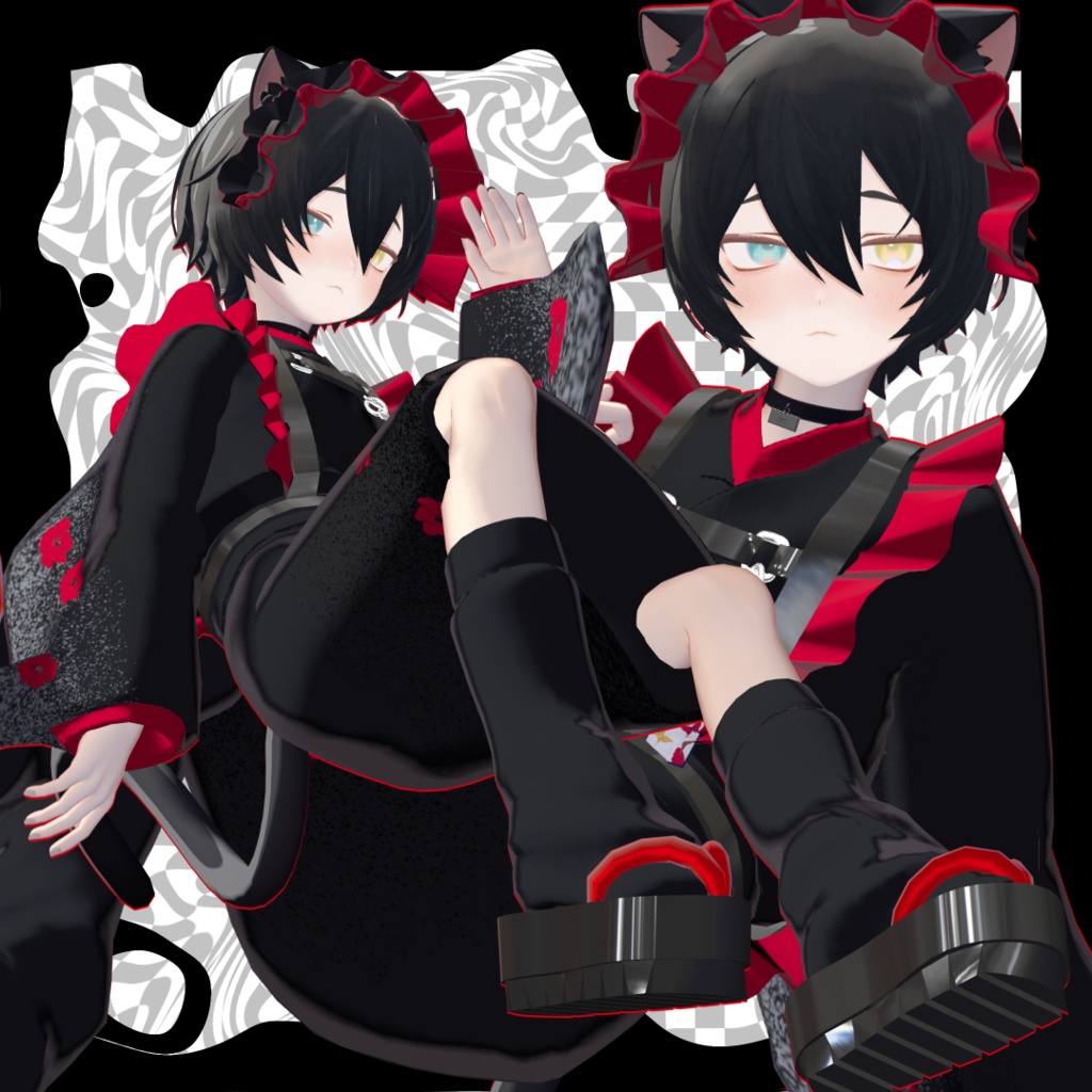 ✨セール中✨【MA対応】Black Camellia【複数アバター対応】