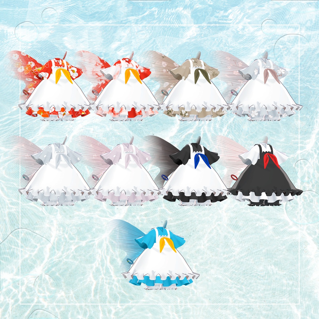 【VRC想定衣装】金魚メイド