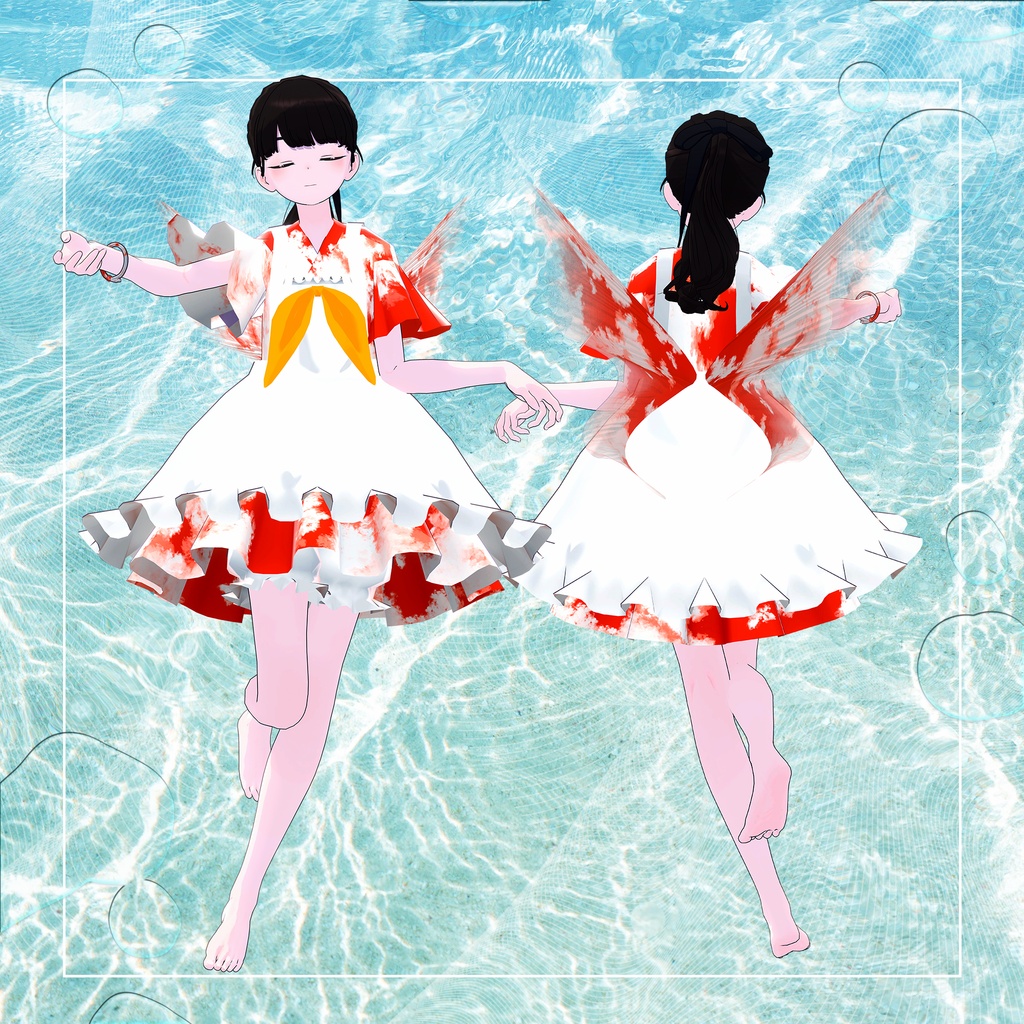 【VRC想定衣装】金魚メイド
