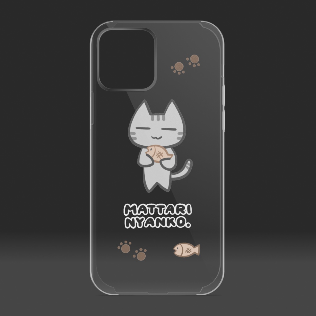 お魚にゃんこクリアiPhoneケース