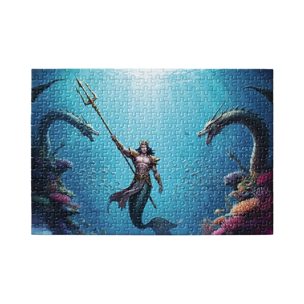 人魚型ポセイドン竜王浮世絵 ジクソーパズル