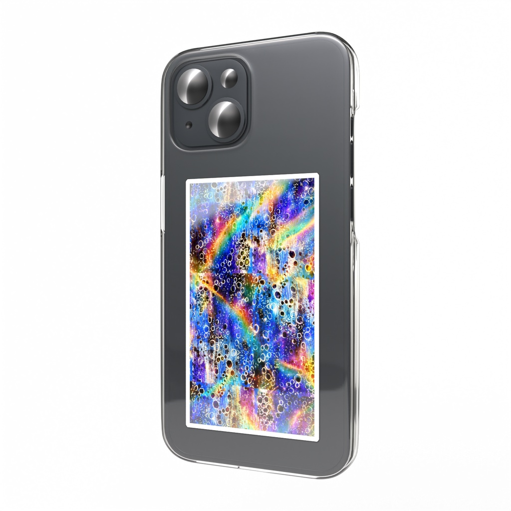 虹色耀変天目浮世絵スマホステッカー