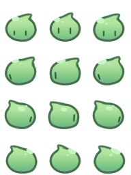 pictsquare(ピクスク)向けスライム型アバター【スラララ】※アクセサリー追加