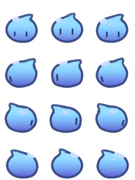 pictsquare(ピクスク)向けスライム型アバター【スラララ】※アクセサリー追加