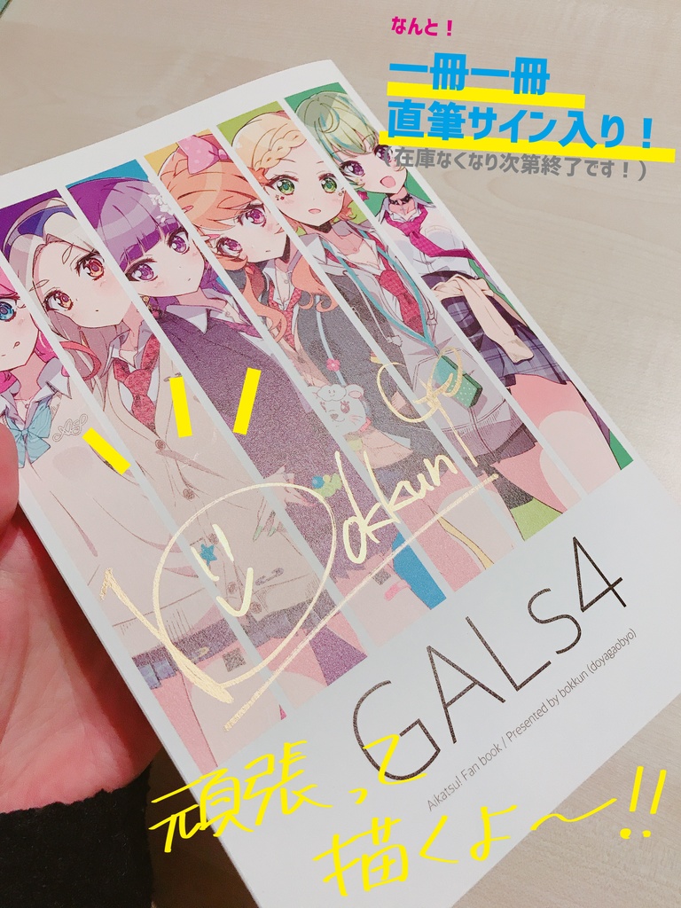 【エアコミケ】通販初出イラスト集『GALs4』(ぼっくん直筆サイン入り)