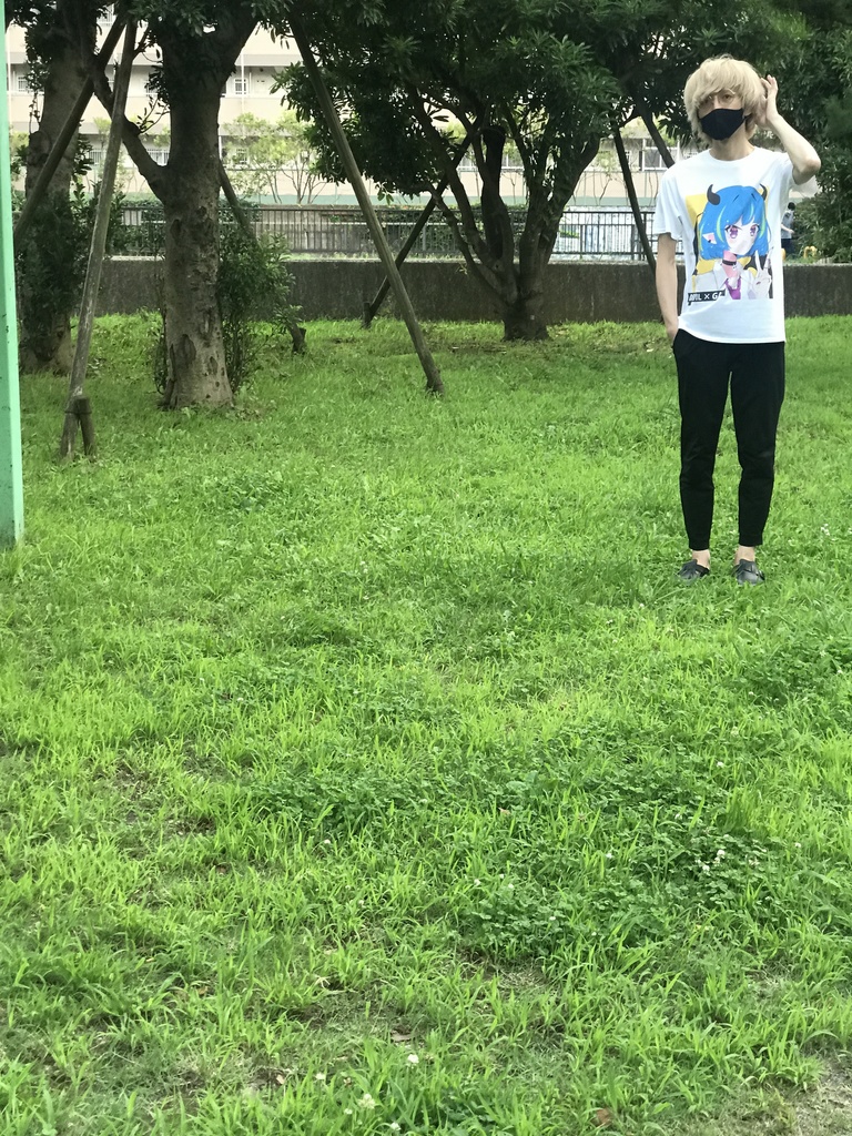 【歩くアート】デビギャルTシャツ:カキツバタ