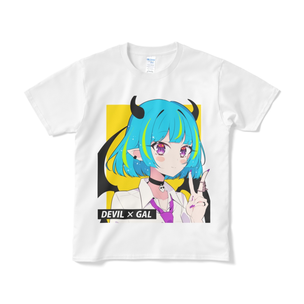 【歩くアート】デビギャルTシャツ：カキツバタ