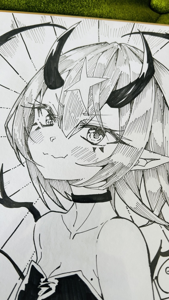 【アナログ原画】気の赴くままに描いた色紙 / Art painted according to my whims.