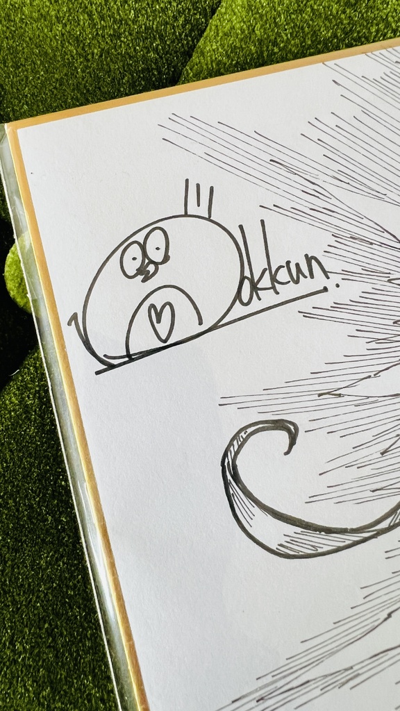 【アナログ原画】気の赴くままに描いた色紙 / Art painted according to my whims.