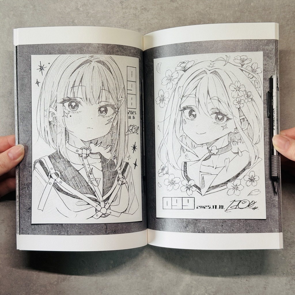 【COMITIA155新刊】『#毎日原画チャレンジ Vol.3』【限定100部/サイン本】