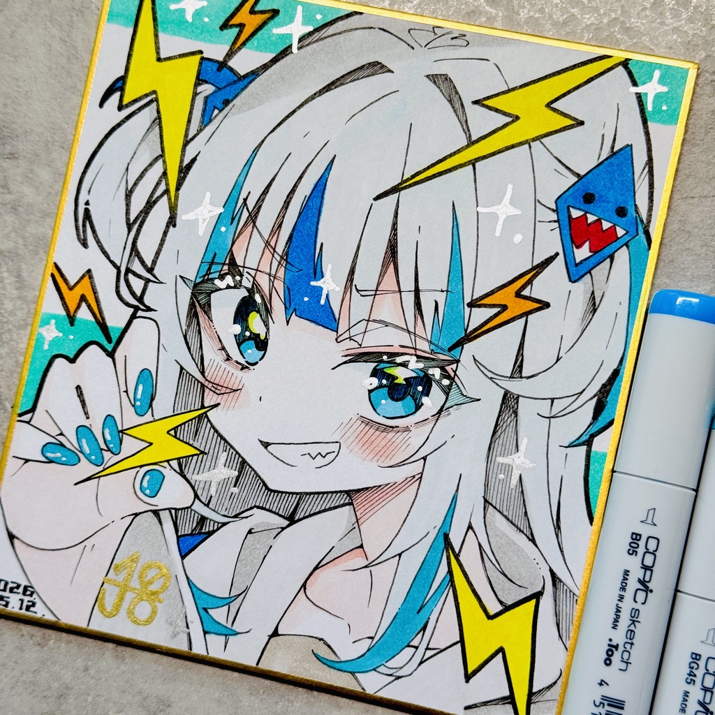 【アナログ原画】がうるぐら① GawrGura