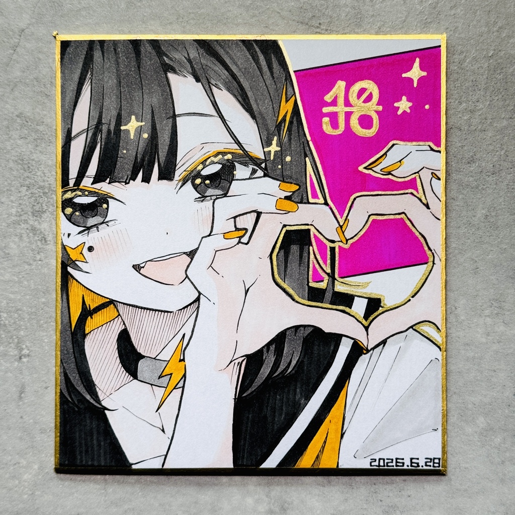 【アナログ原画】🫶🏻雷電【限定一点モノ】