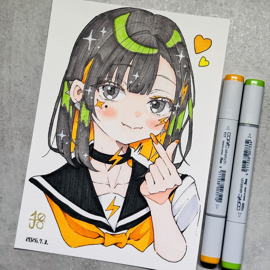 【アナログ原画】雷電【限定一点モノ】