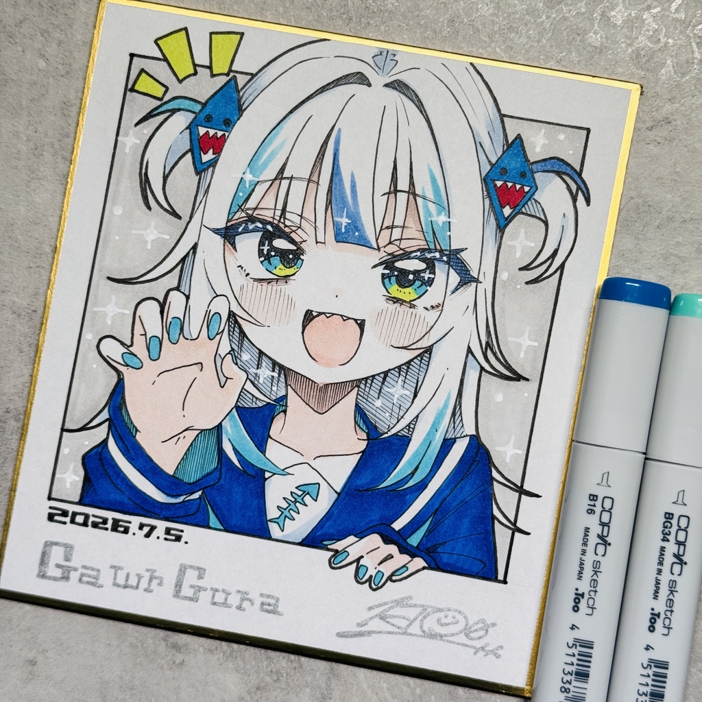 【アナログ原画】がうるぐら②【限定一点モノ】