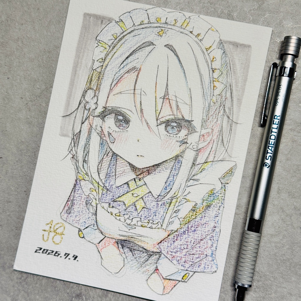 【アナログ原画】メイド風天【限定一点モノ】