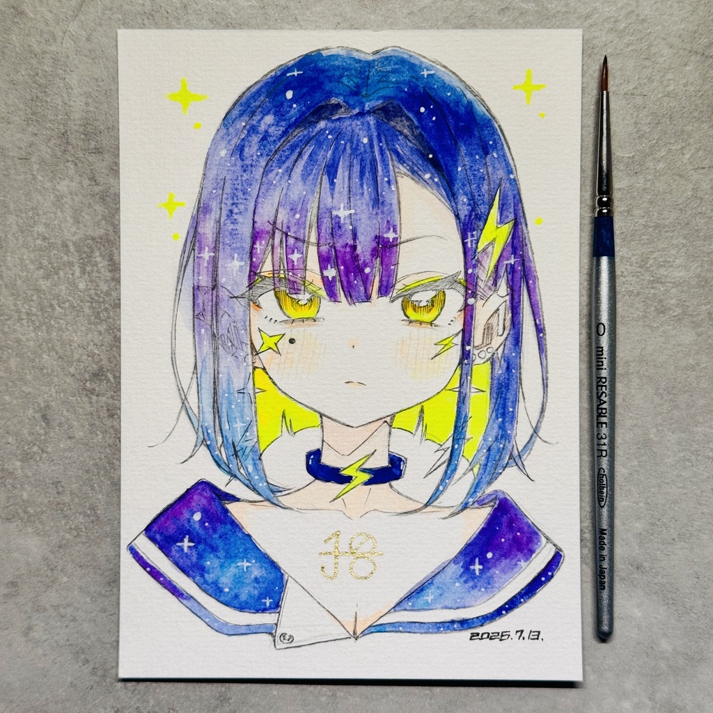 【水彩画】雷電【限定一点モノ】